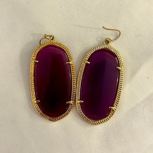 Kendra Scott Danielle earrings - purple & gold